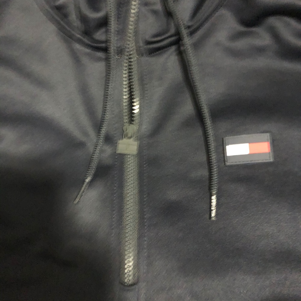 Tommy Hilfiger Spell Out Zip Hoodie Short Sleeve - Picture 4 of 7